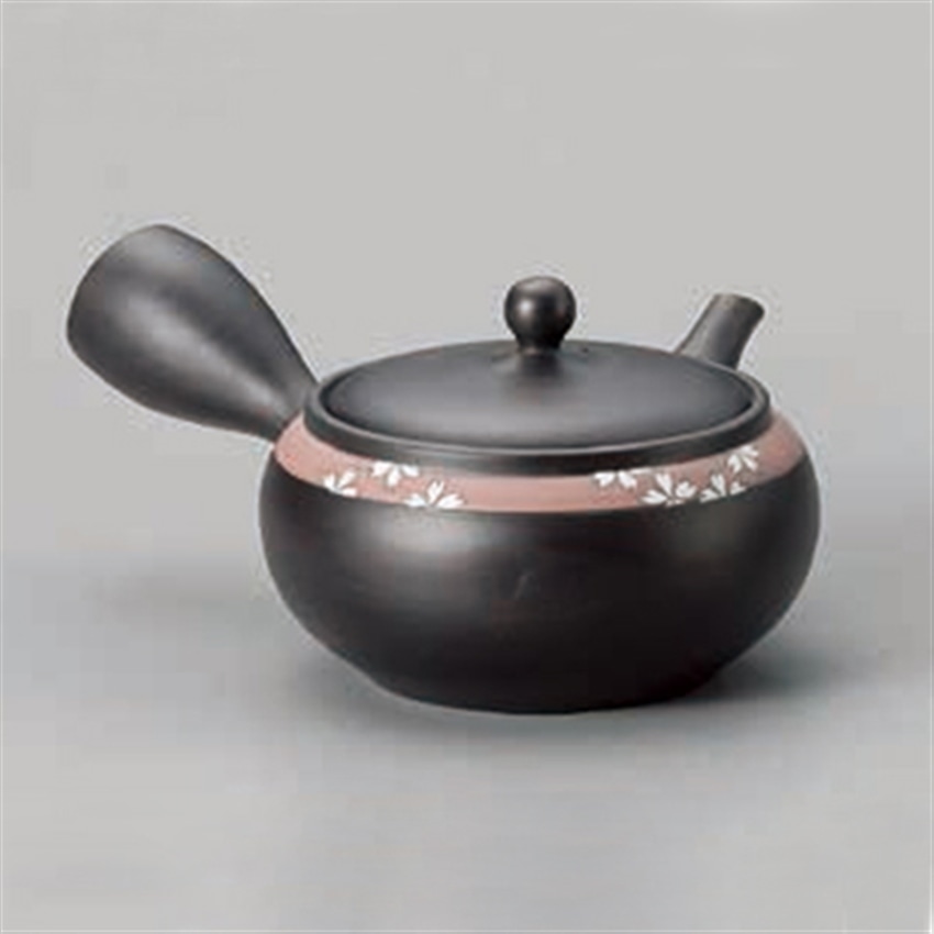 常滑焼 陶聖　黒泥福寿桜急須