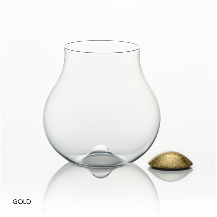 KISEN　Wine glass AROWIRL Burgundy/Gold