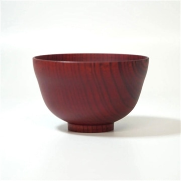 かたち 汁椀（くぼみ型/Red）