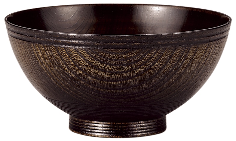 欅 麺椀（黒摺漆仕上）