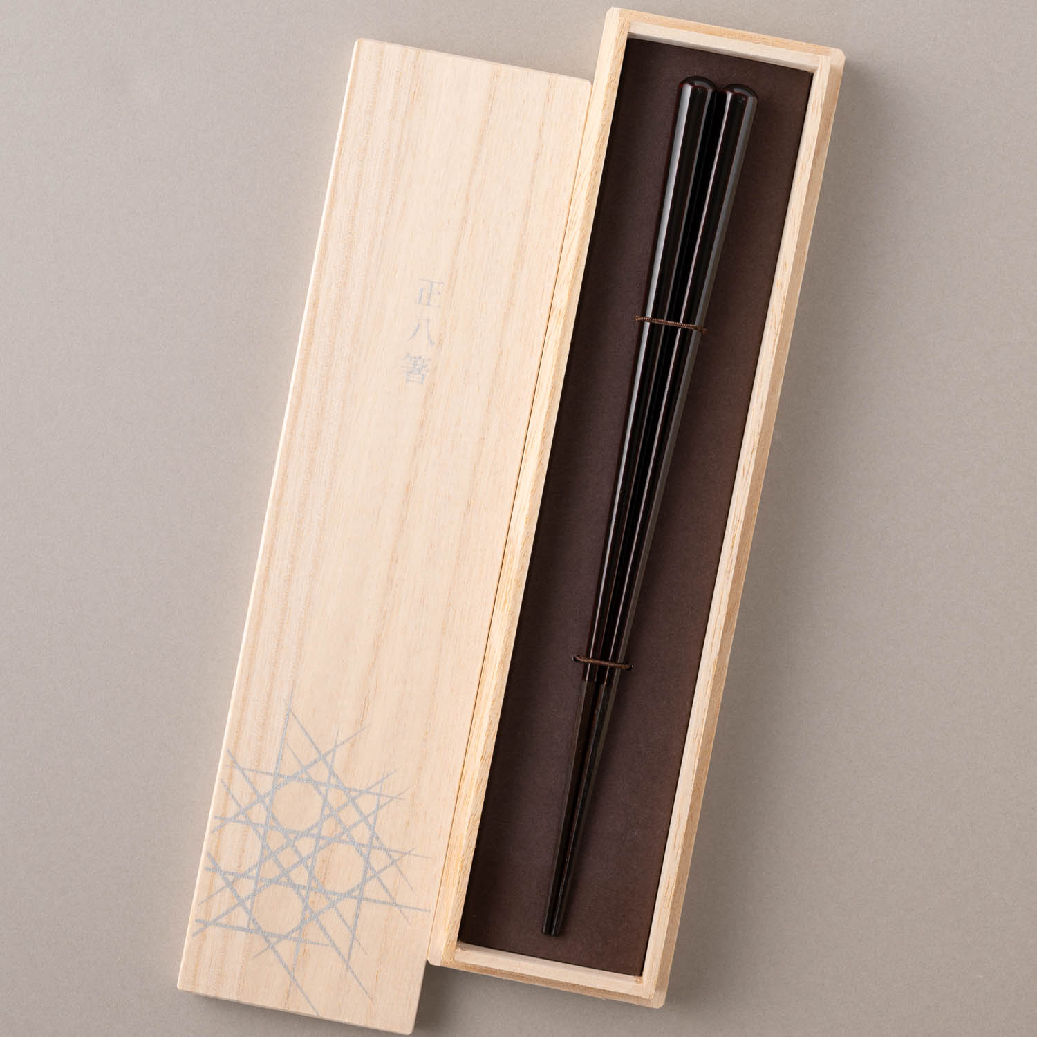 漆塗分 正八箸黒檀 23.5cm