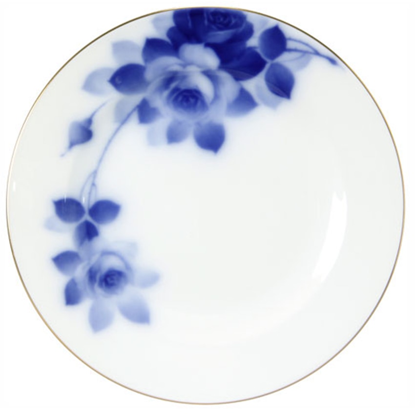 大倉陶園　ブルーローズ　20cmデザート皿