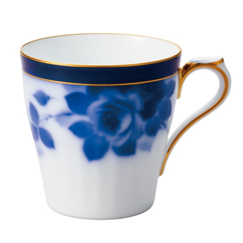 大倉陶園　ブルーローズ瑠璃　マグ