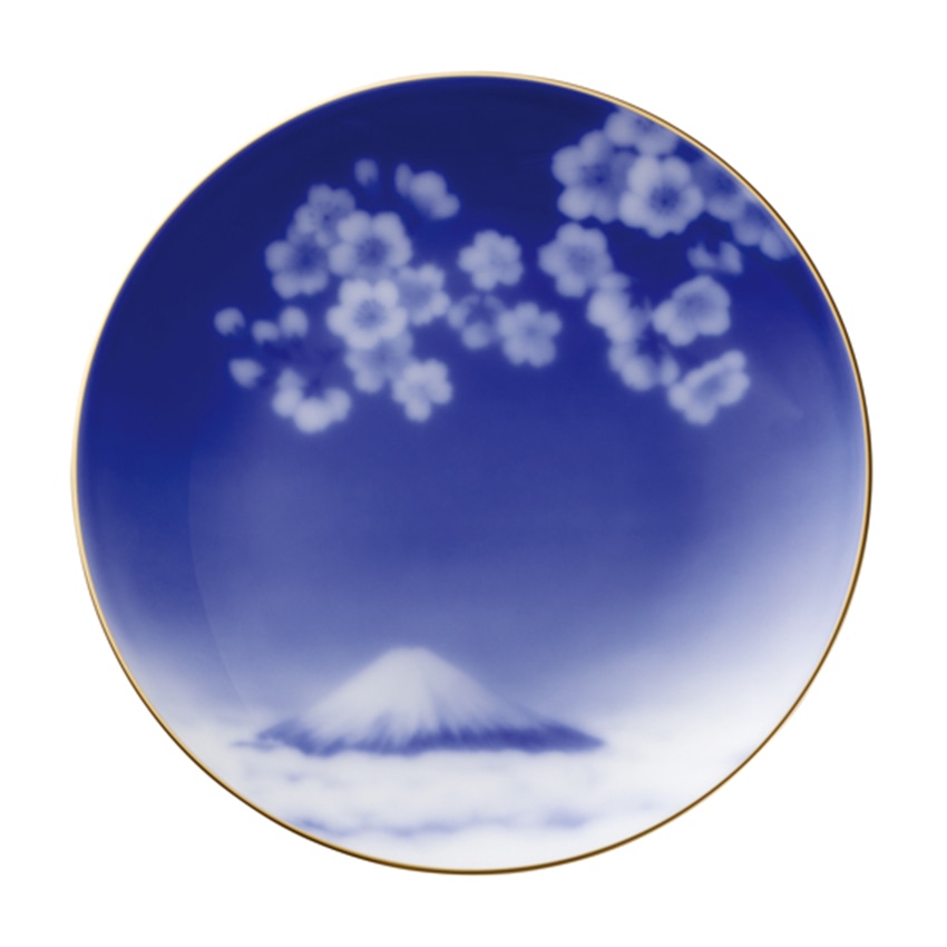 大倉陶園　花見富士　16㎝プレート