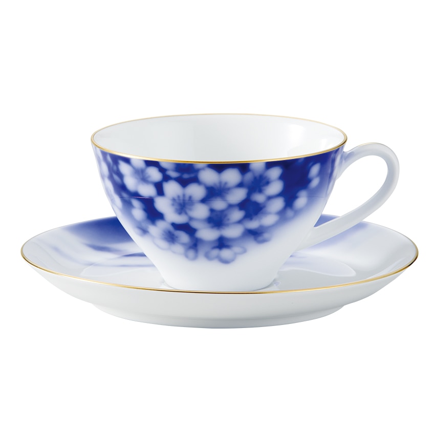 大倉陶園　花見富士　ティー･コーヒー碗皿