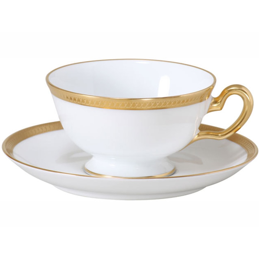 大倉陶園　片葉金蝕　ティー･コーヒー碗皿