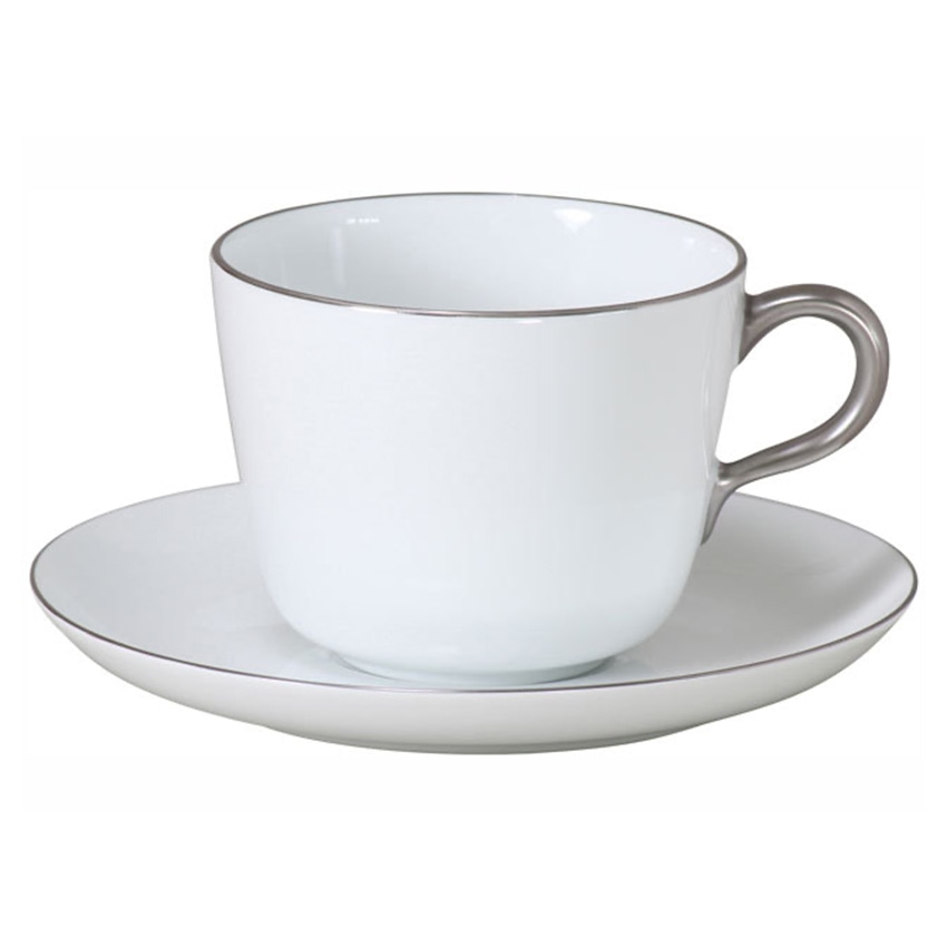 大倉陶園　プラチナライン　モーニングカップ＆ソーサー