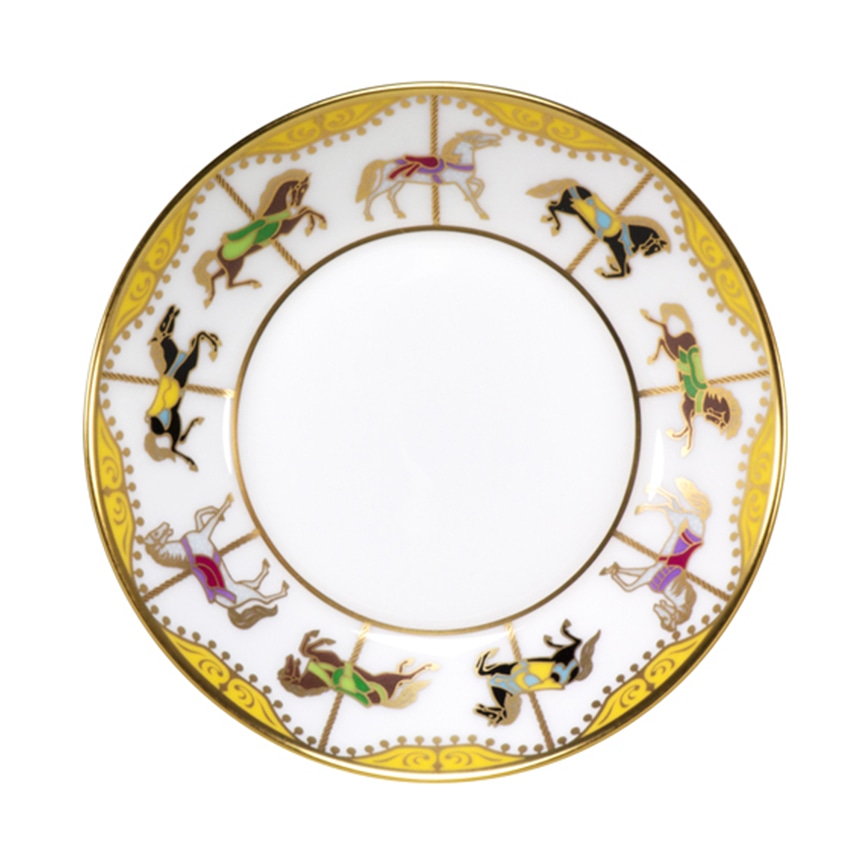 大倉陶園　回転木馬-うまくゆく-　10㎝ミニディッシュ(イエロー）