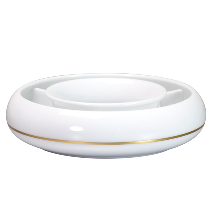 大倉陶園　ゴールドライン　ドーナッツ型花生