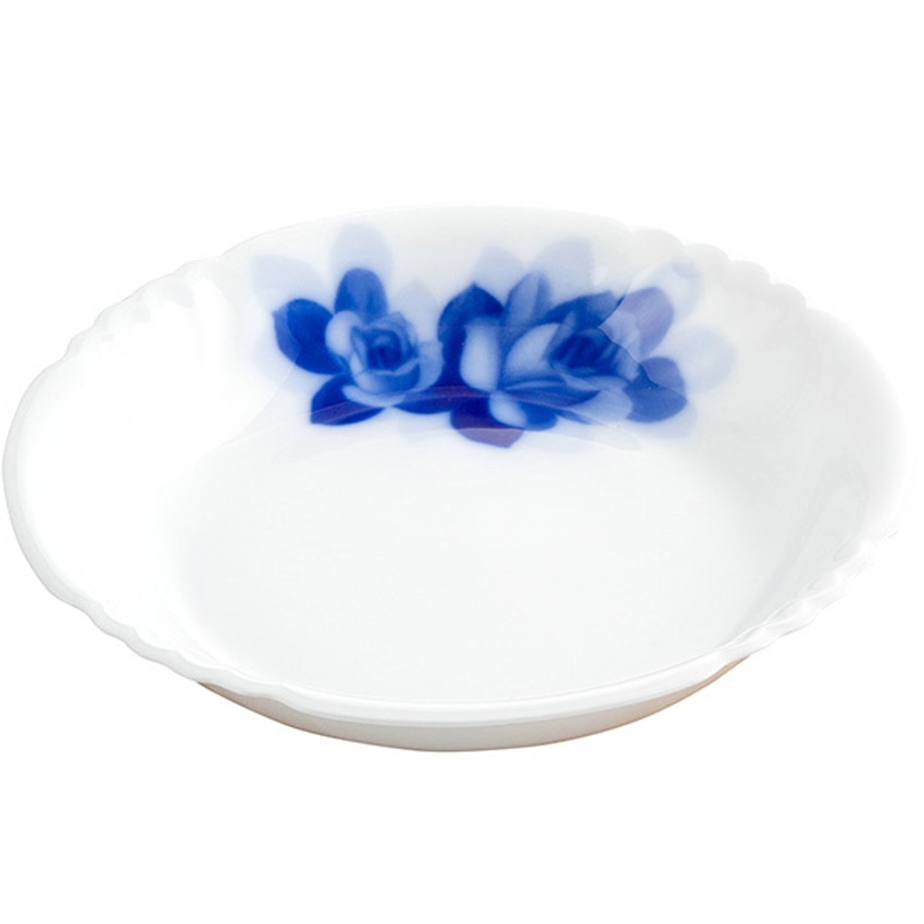 大倉陶園　金なしブルーローズ　23㎝ディーププレート