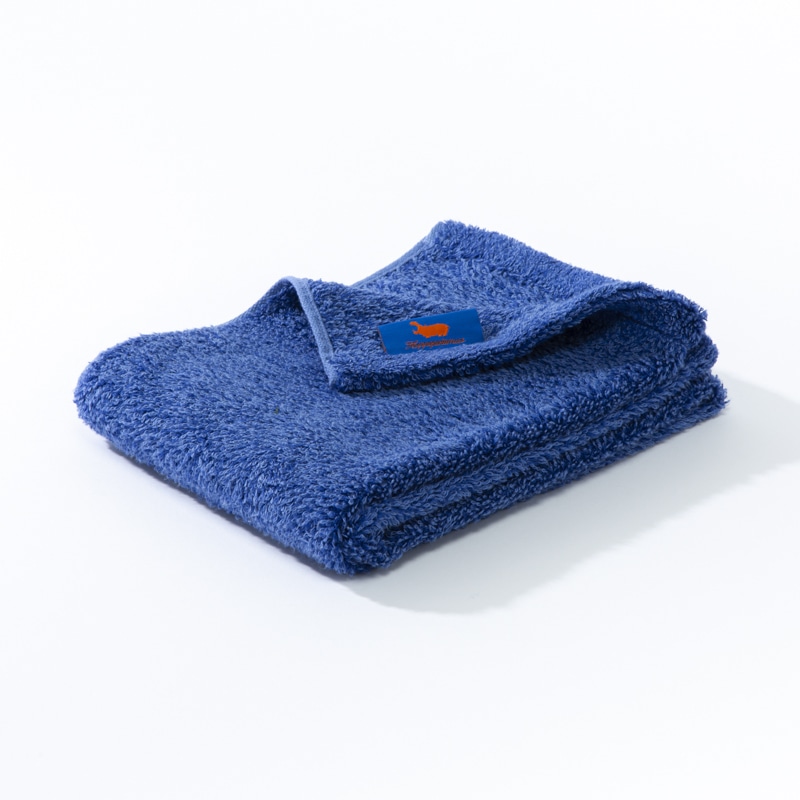 ヒポポタマス　BCブレンド フェイスタオル ブルー