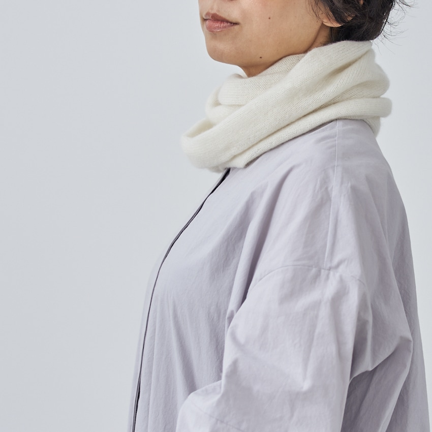 WOOL STUDIO　カシミヤ100％のスヌード ホワイト