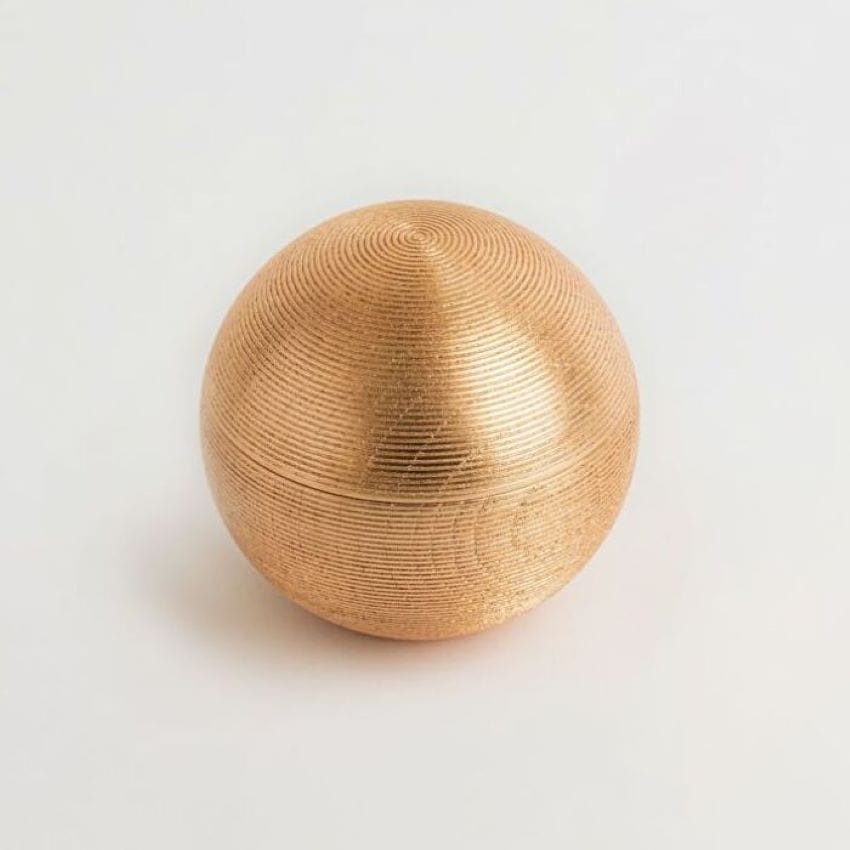 箔座　千筋まり型小物入れ 小　銅箔