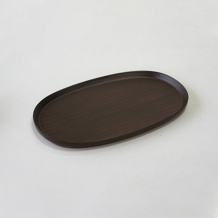 BUNACO　もてなし盆 ﾀﾞｰｸﾌﾞﾗｳﾝ30㎝