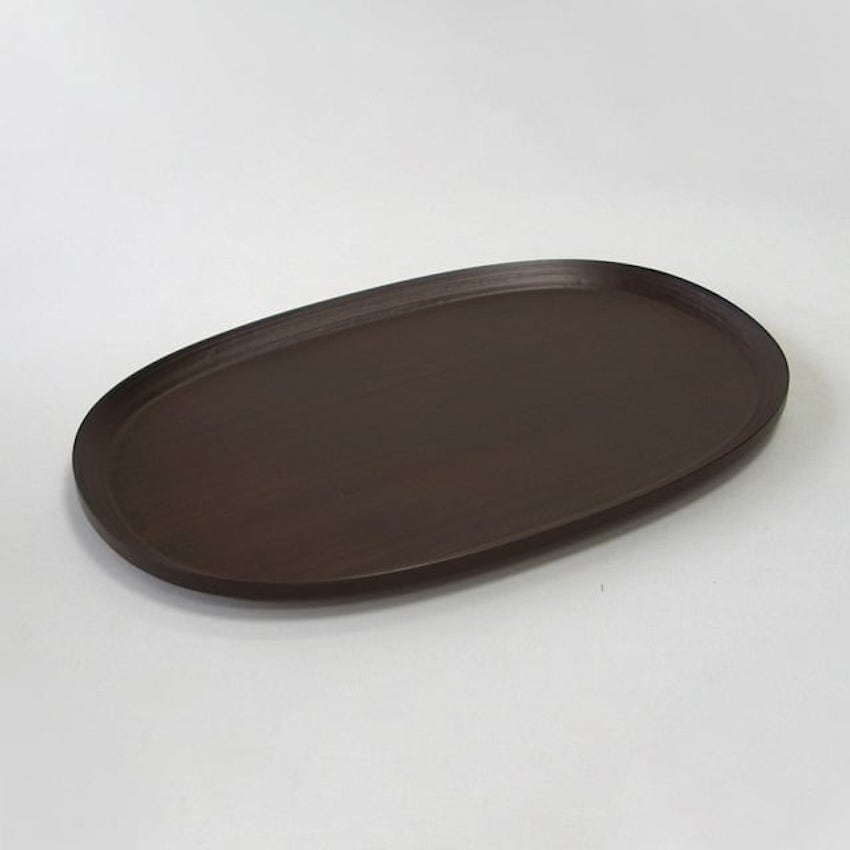 BUNACO　もてなし盆 ﾀﾞｰｸﾌﾞﾗｳﾝ36㎝