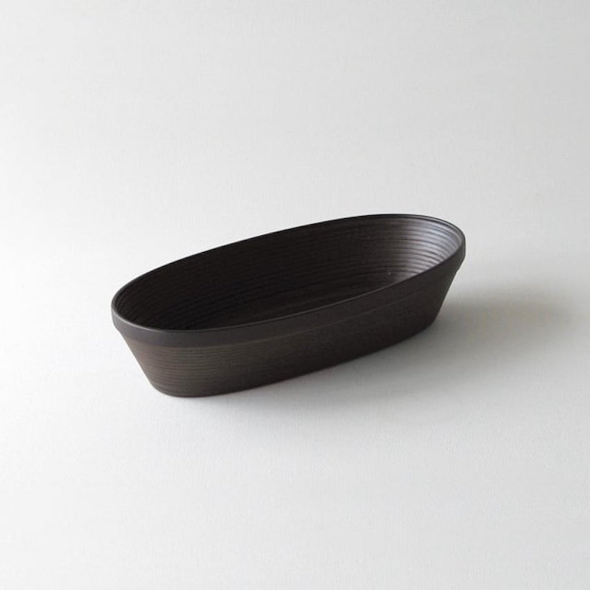 BUNACO　Cosmetic Box oval S ﾀﾞｰｸﾌﾞﾗｳﾝ