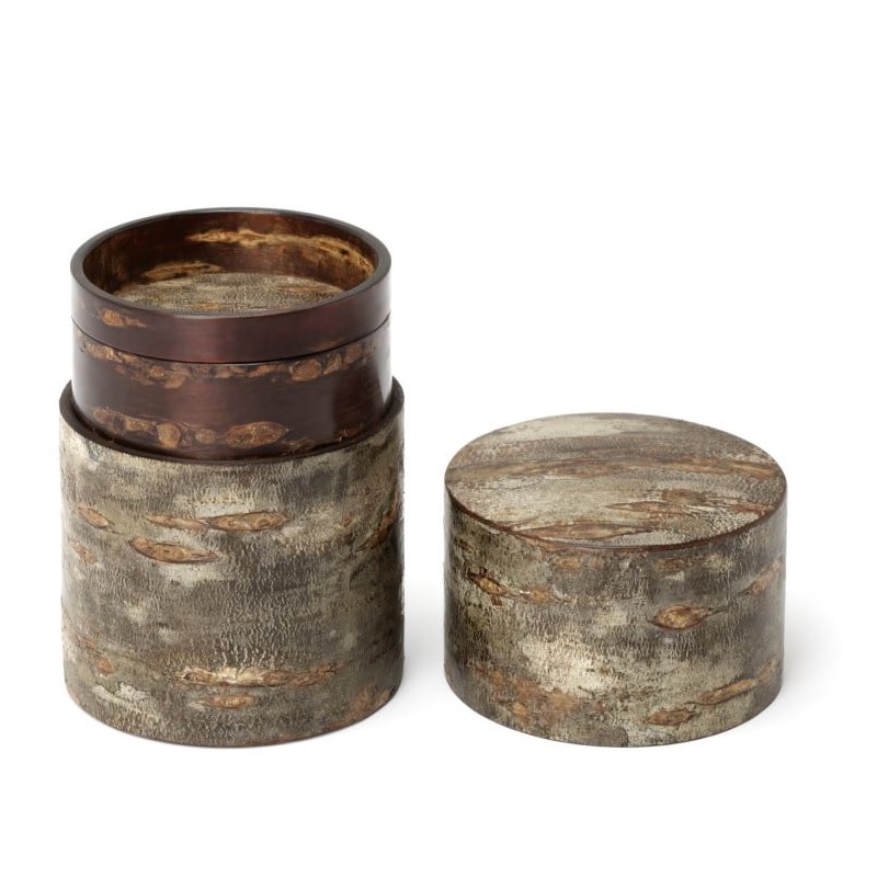 角館伝四郎　茶筒(大)霜降皮