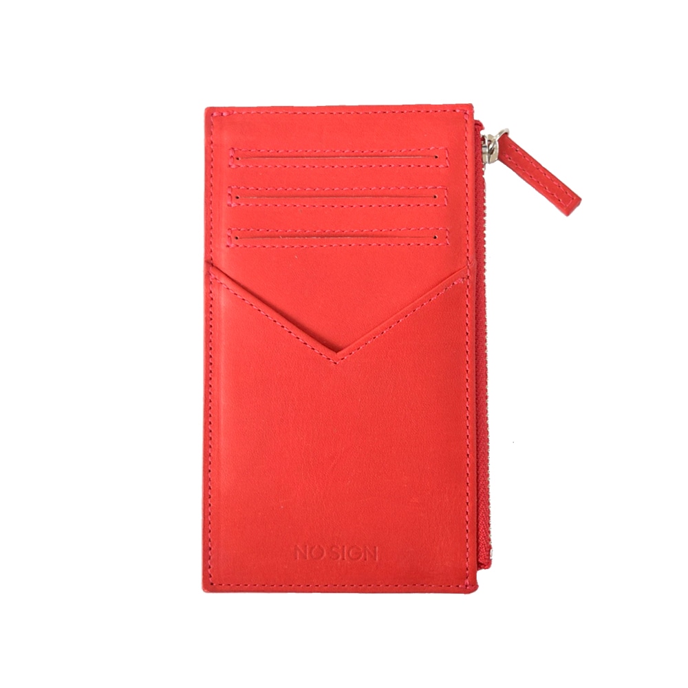 NO SIGN 和牛レザー フラグメントケース Red