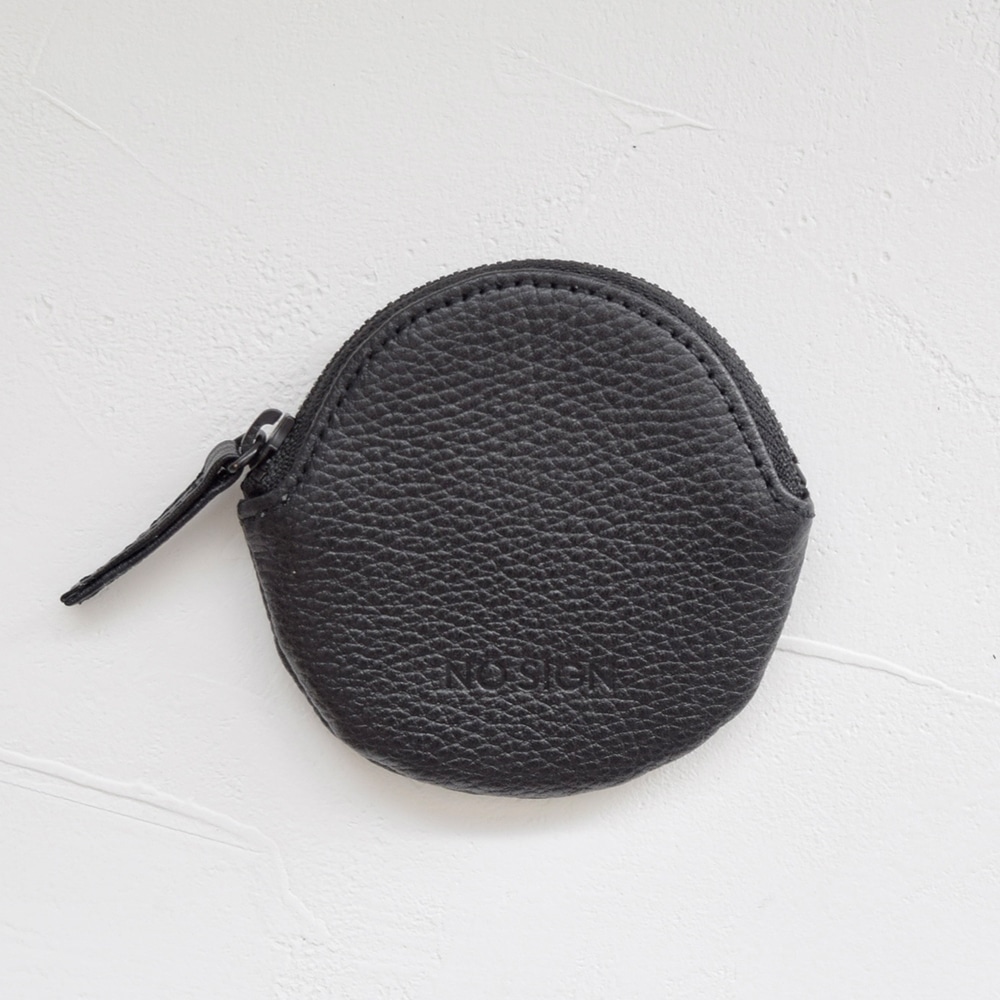 NO SIGN 和牛レザー エンボス ラウンド型 コインケース