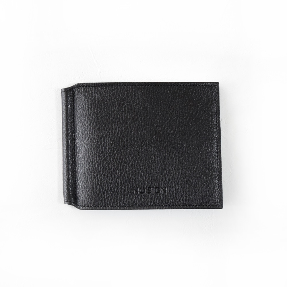 NO SIGN 和牛レザー エンボス マネークリップ