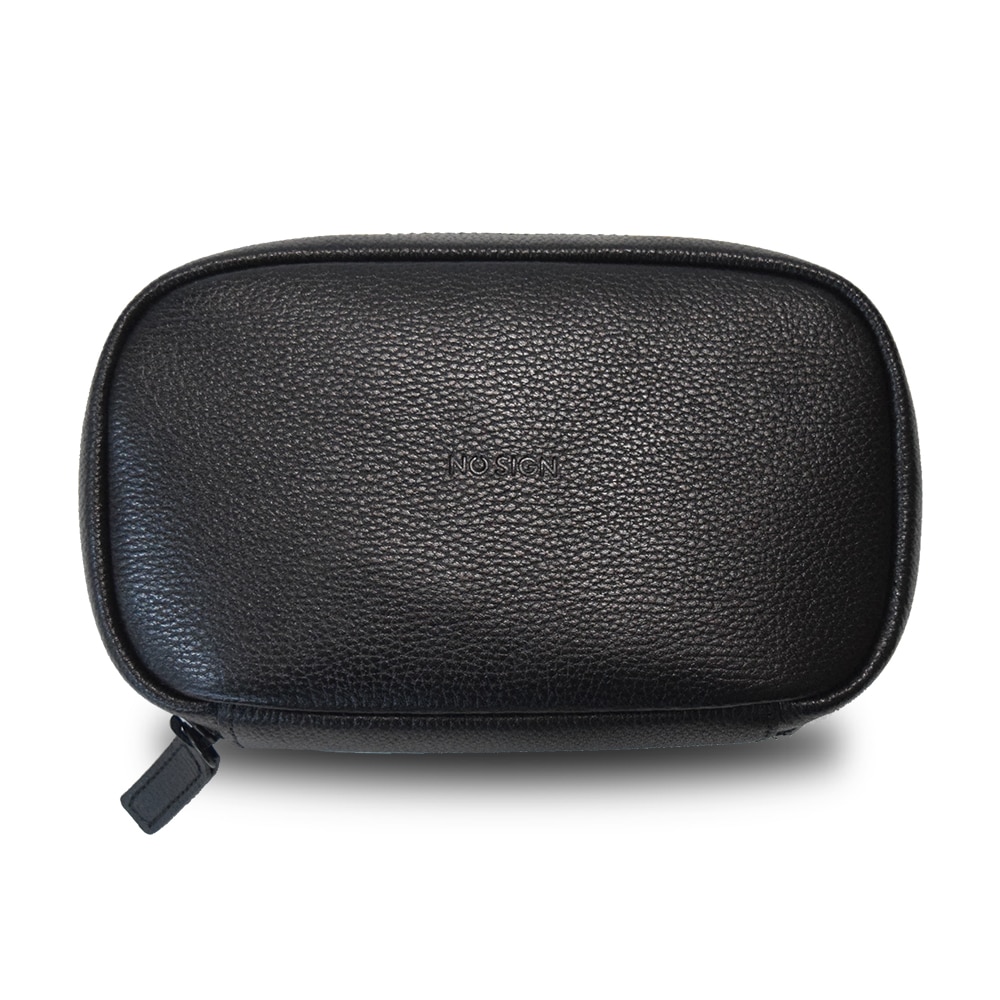 NO SIGN 和牛レザー エンボス ラージ レクタングルポーチ