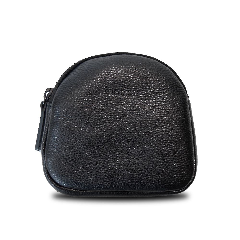 NO SIGN 和牛レザー エンボス ラウンド ミニポーチ