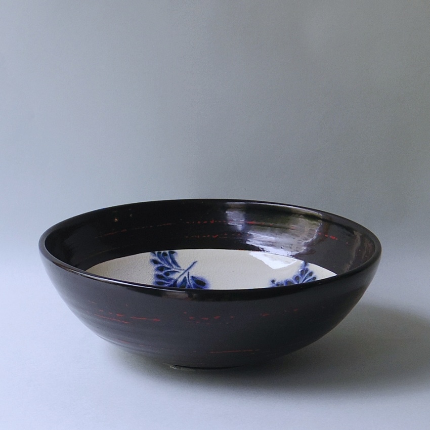漆陶　紬ボウルシダ　黒