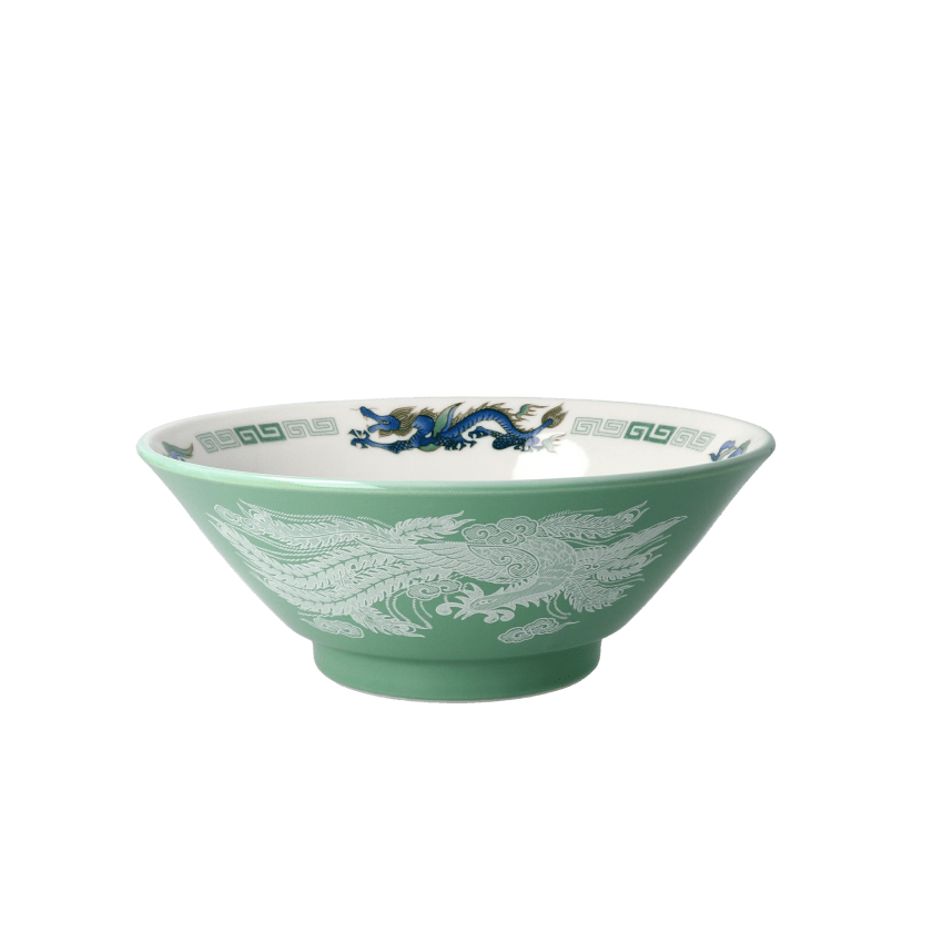 ヒスイ　切立高台6.5寸ラーメン丼　龍雷紋