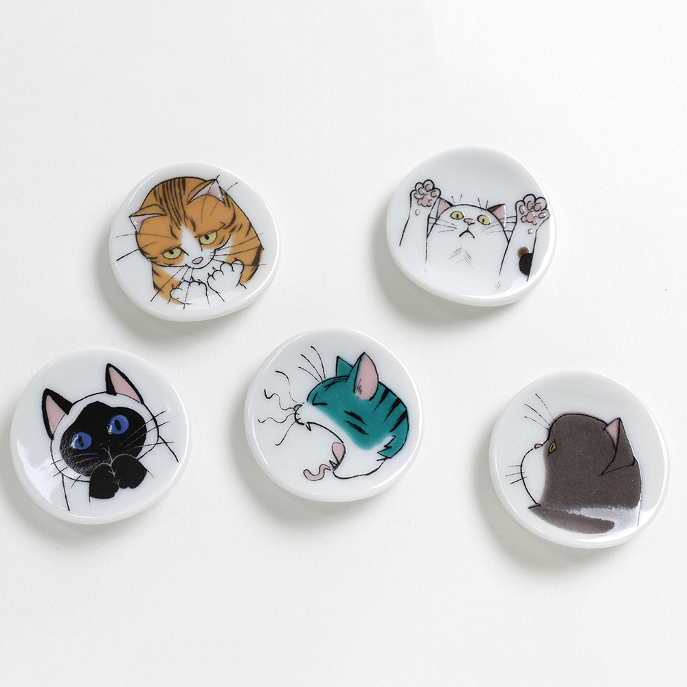 KUTANI SEAL箸置セット ネコジェラシーB　5個1組