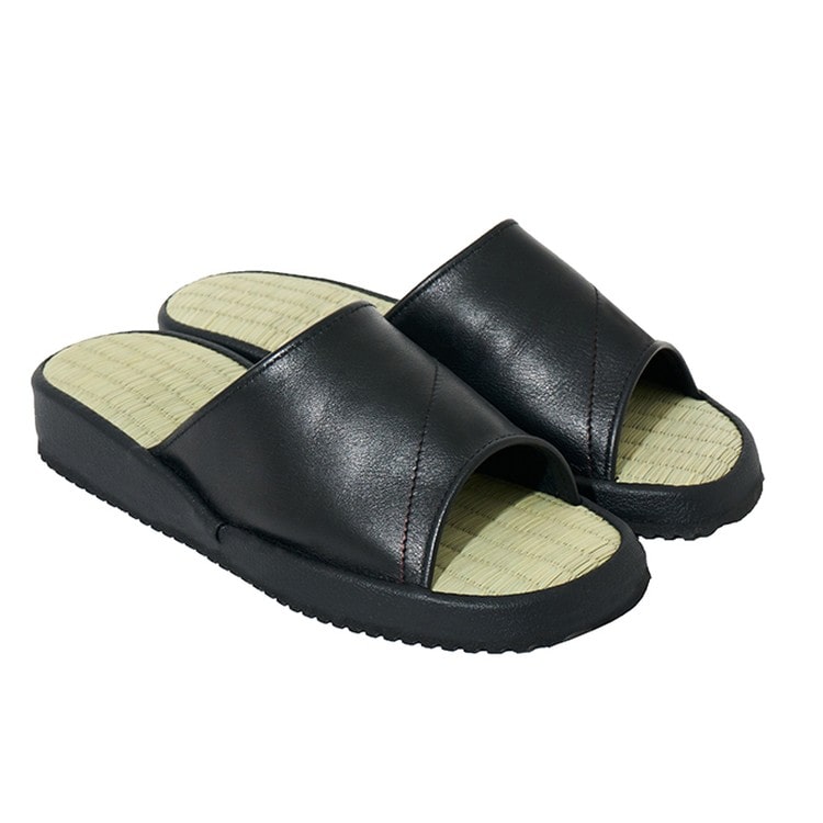 Liberato　畳サンダルスリッパ　ブラック　M