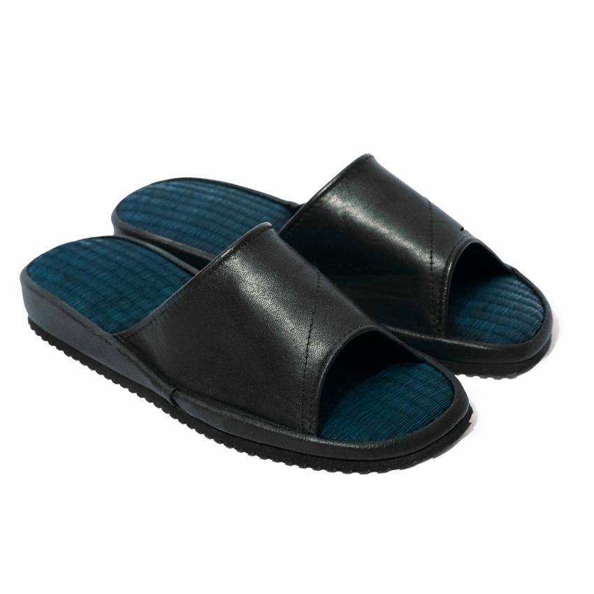 Liberato　畳サンダルスリッパ　ALLブラック　S