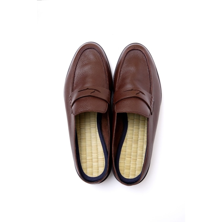 Liberato　畳ローファ―スリッパ　ダークブラウン　25㎝