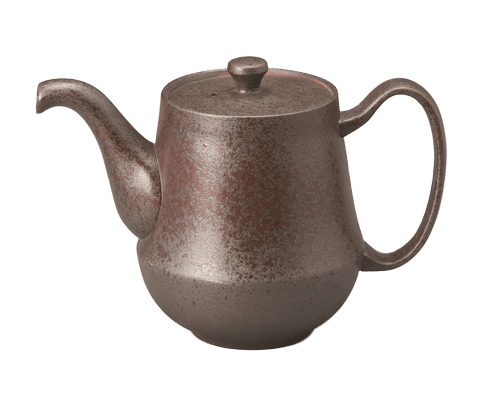 常滑焼　玉光黒吹珈茶ポット
