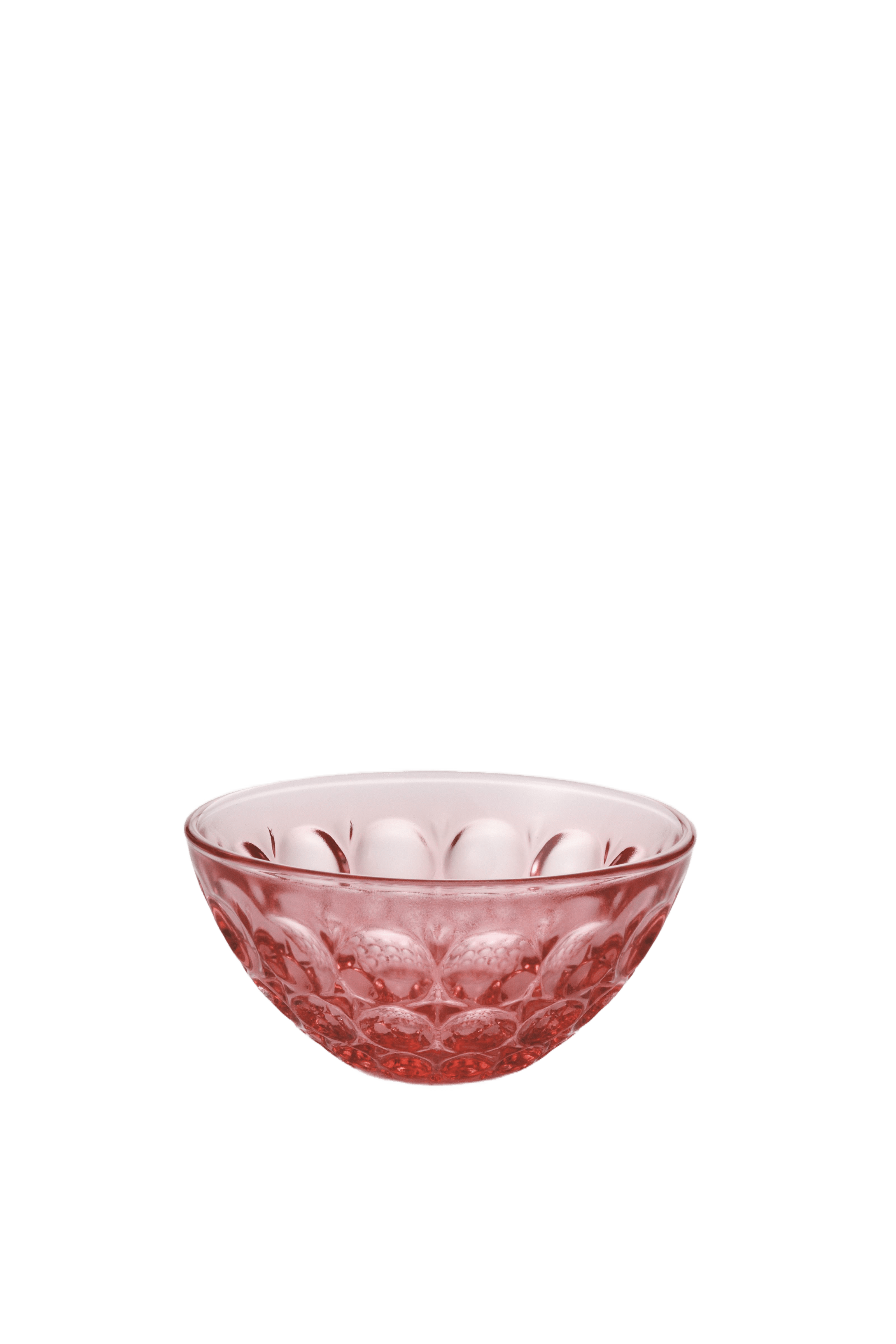 松ヶ丘ガラス　ドットボウルレッド