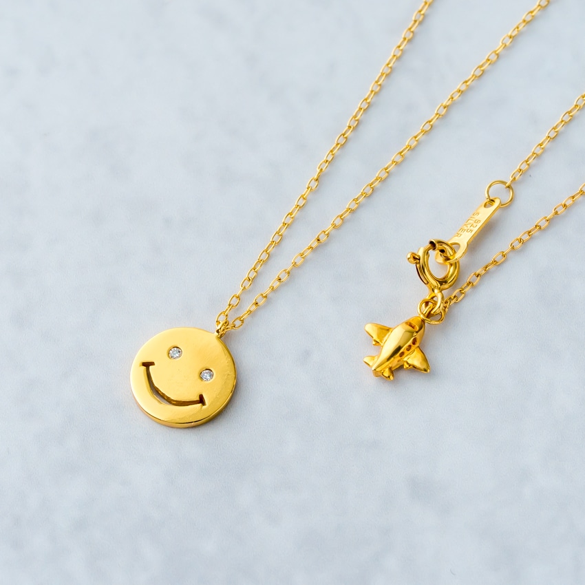 シルバー・LGDスマイルペンダント（イエロー）