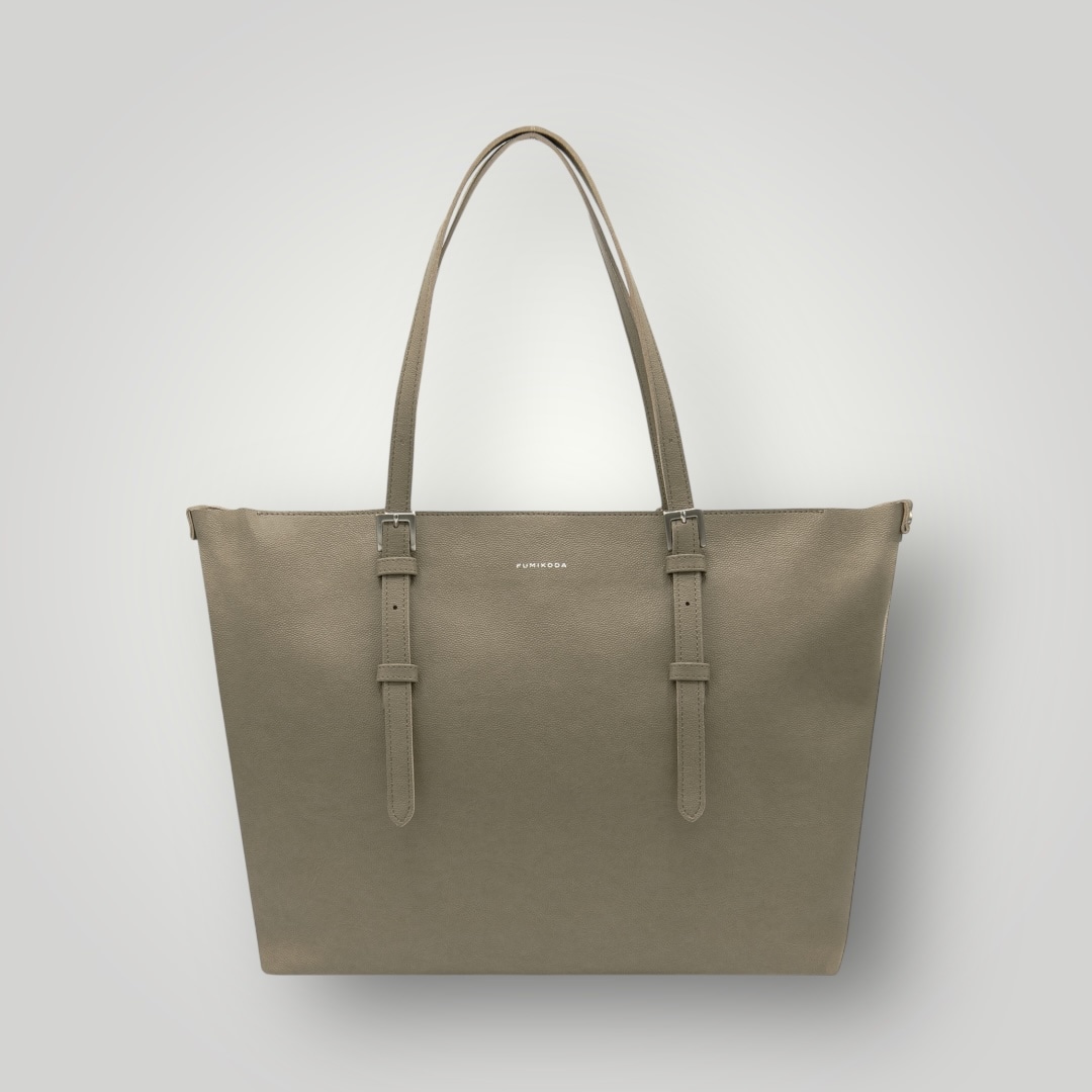 ファスナー付きトートバッグ「ALEX」M/ベージュ