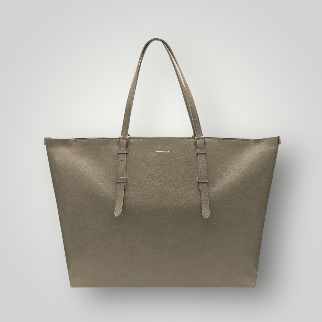 ファスナー付きトートバッグ「ALEX」L/ベージュ