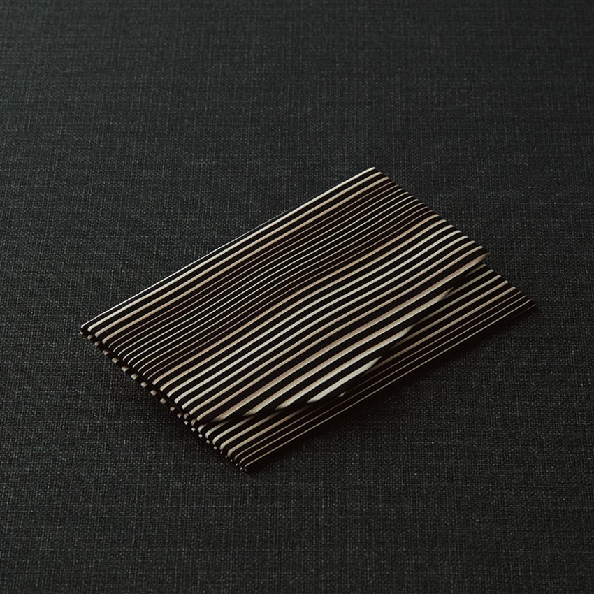 〈小倉織〉金封入れ（無彩キュービック）