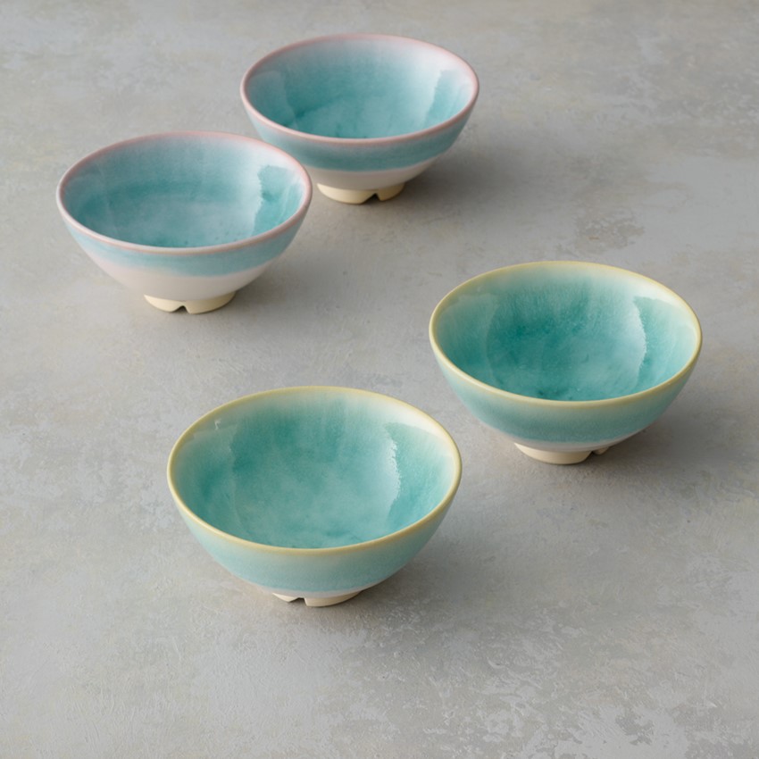 〈萩焼〉お茶碗ペア（ミント）