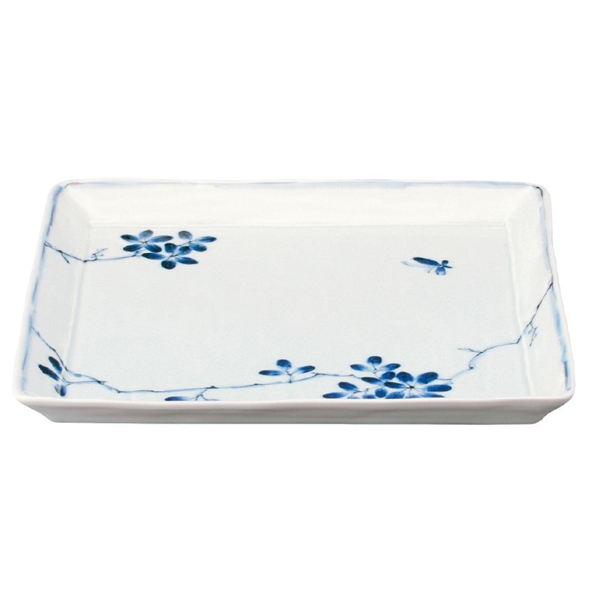 〈波佐見焼〉のばらの葉 角大皿