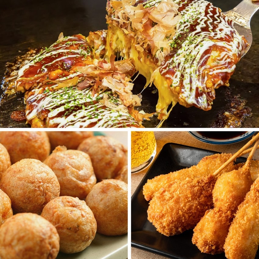 ザ･大阪!粉もん&串カツ食い倒れセット<3品>