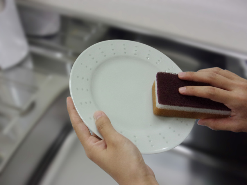 モノプレミアム 台所スポンジ ハード ブラウン