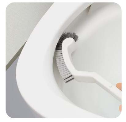 スリムトイレブラシ ケース付き ホワイト ホワイト