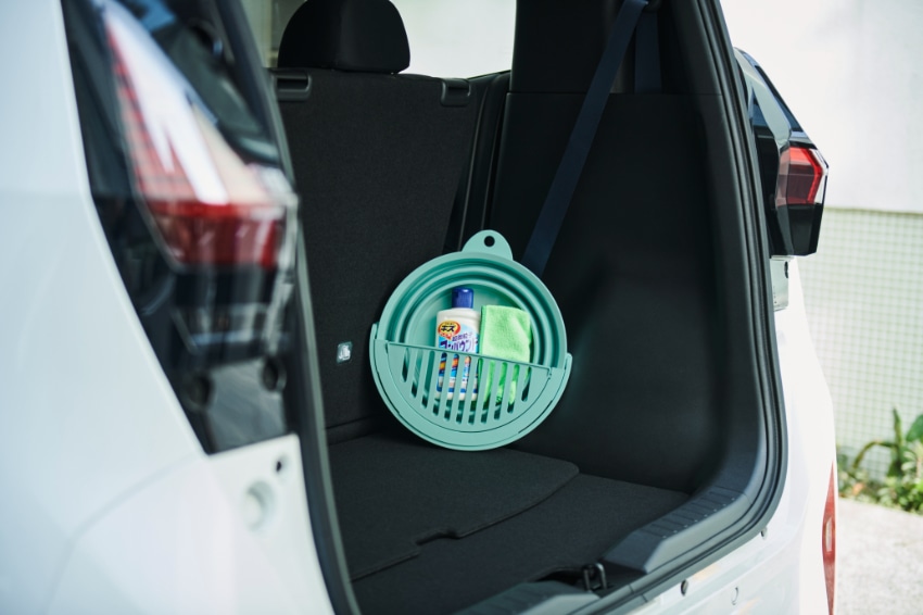 おりたためるバケツ8Lトレー付 ミントグリーン MN