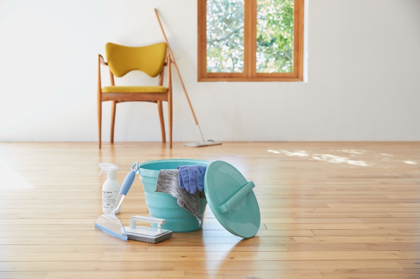 おりたためるバケツ8Lフタ付き ミントグリーン MN