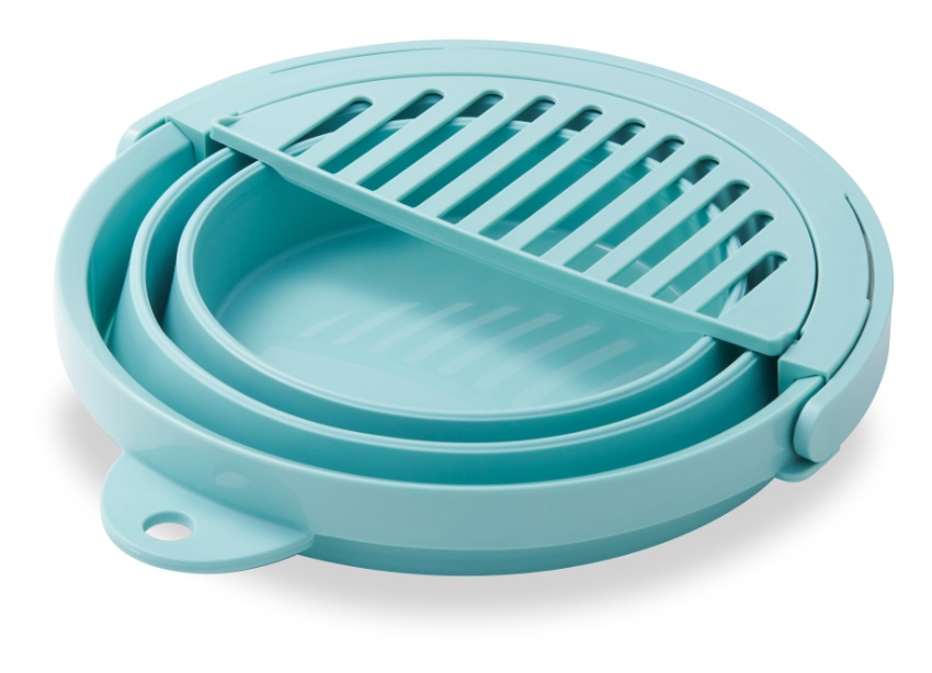 おりたためるバケツ8Lトレー付 ミントグリーン MN