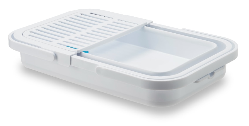 折畳めるバスケット15Lトレー付 ホワイト ホワイト