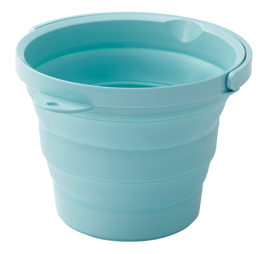 おりたためるバケツ8Lトレー付 ミントグリーン MN