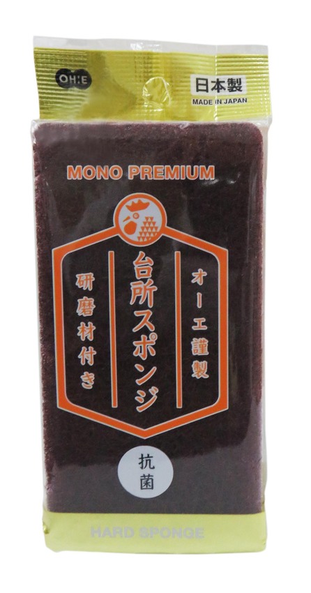 モノプレミアム 台所スポンジ ハード ブラウン