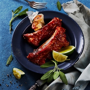 ホームステイ先で食べたスペアリブ